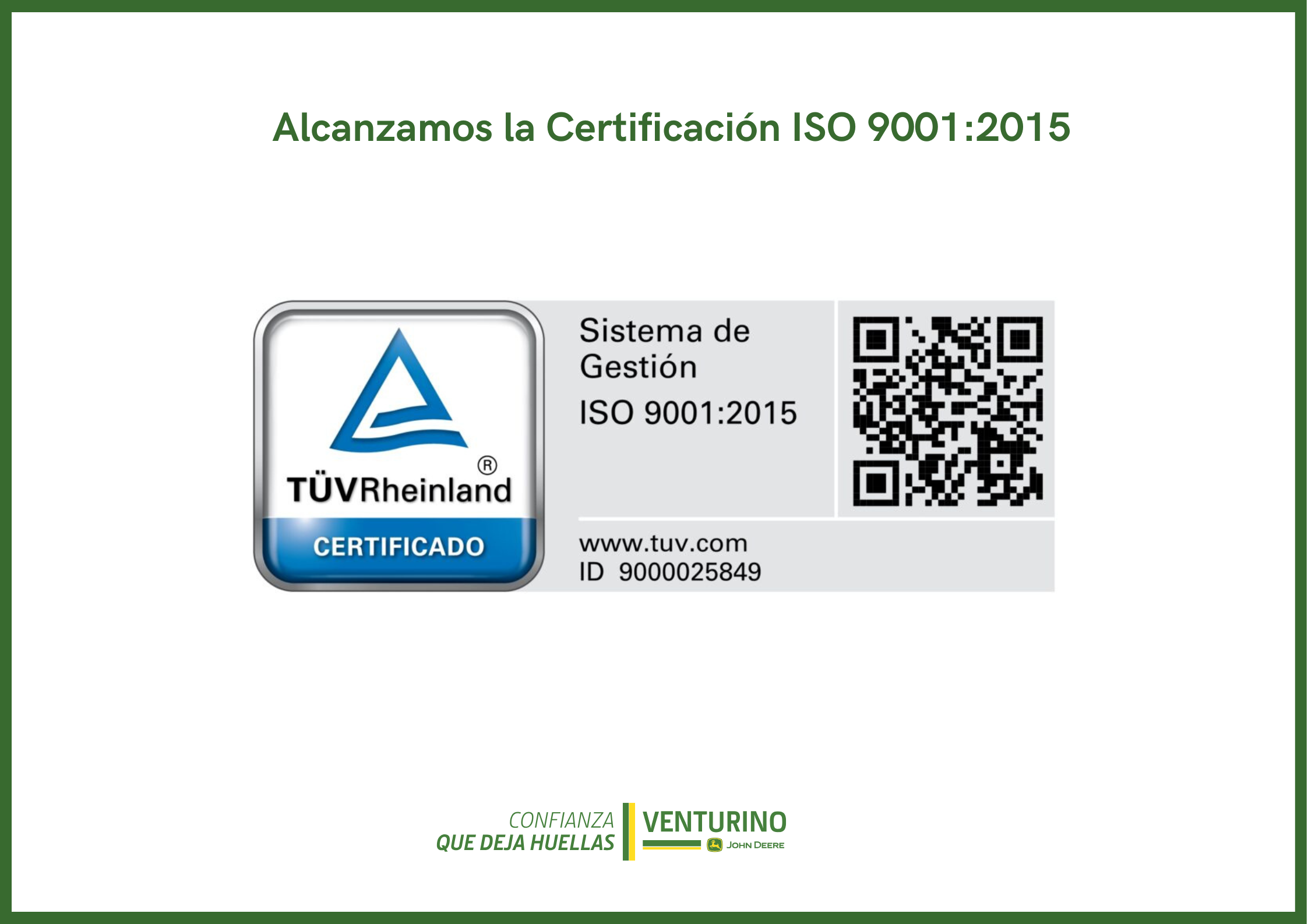 Alcanzamos la Certificación ISO 9001:2015